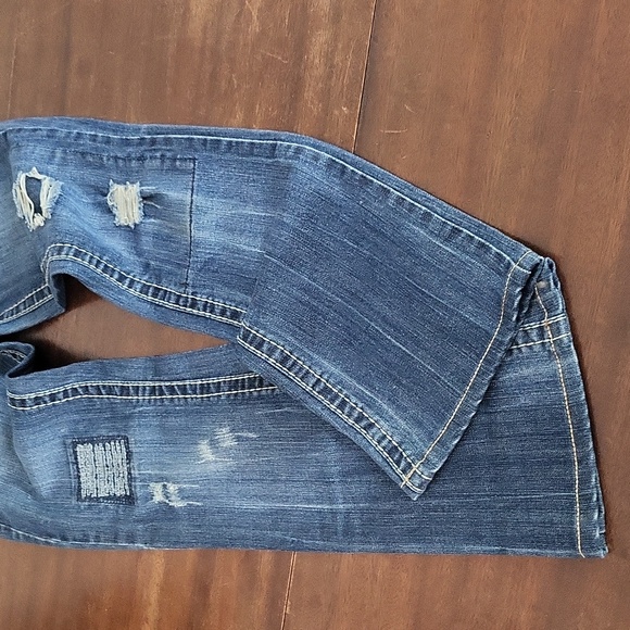 Amethyst Jeans distressed wide leg mid rise - Picture 3 of 17